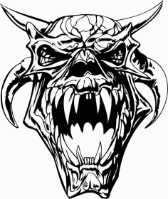 Skull Horror Tattoo Sketch Free Vector, Free Vectors File