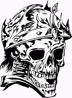 Skull Tattoo Sketch Art Vector, Free Vectors File