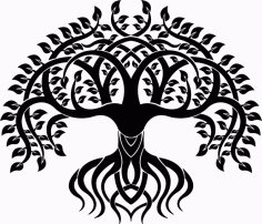 Celtic Tree Sticker Vector, Free Vectors File