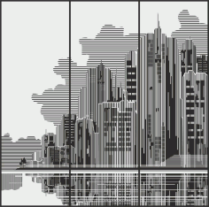 Cities Sandblasting Drawings on Wardrobe Free Vector, Free Vectors File