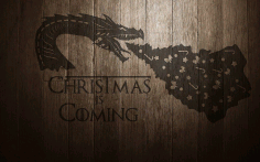 Christmas Coming Dragon Wall Art Free Vector, Free Vectors File
