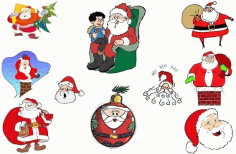 Simple Santa Vector Pack Free Vector, Free Vectors File