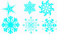 Christmas Snowflakes Vector Art Collection, Free Vectors File