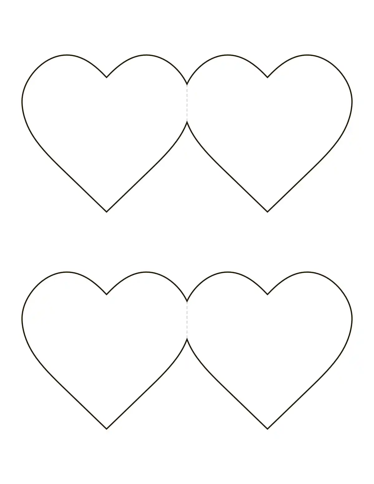 Free Coloring Pages PDF, Heart Card With Side Hinge Medium Coloring Pages Pdf