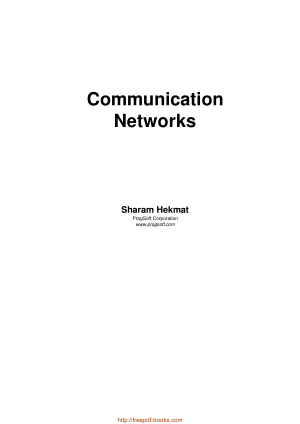 Free Download PDF Books, Communication Network Book TOC – Free Books Download PDF