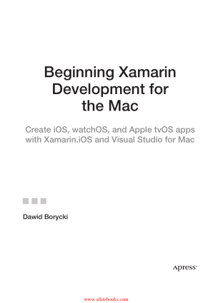 Free Download PDF Books, Beginning Xamarin Development for the Mac Book 2018 year