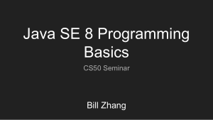 Free Download PDF Books, Java SE 8 Programming Basics CS50 Seminar