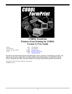 Free Download PDF Books, COBOL FormPrint Windows Form Printing for COBOL Ver5.2 User Guide PDF