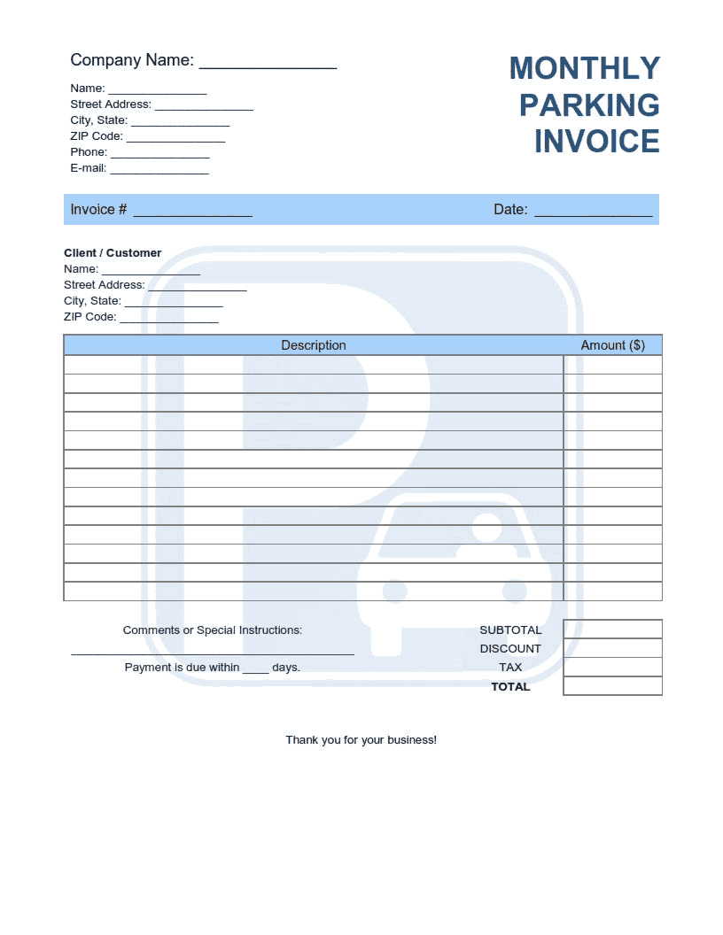 parking-invoice-template