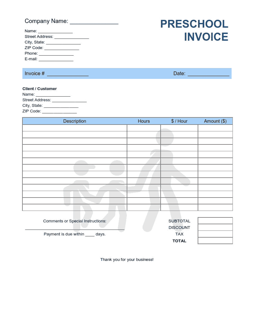 Free Download Invoice Template Word from freepdf-books.com