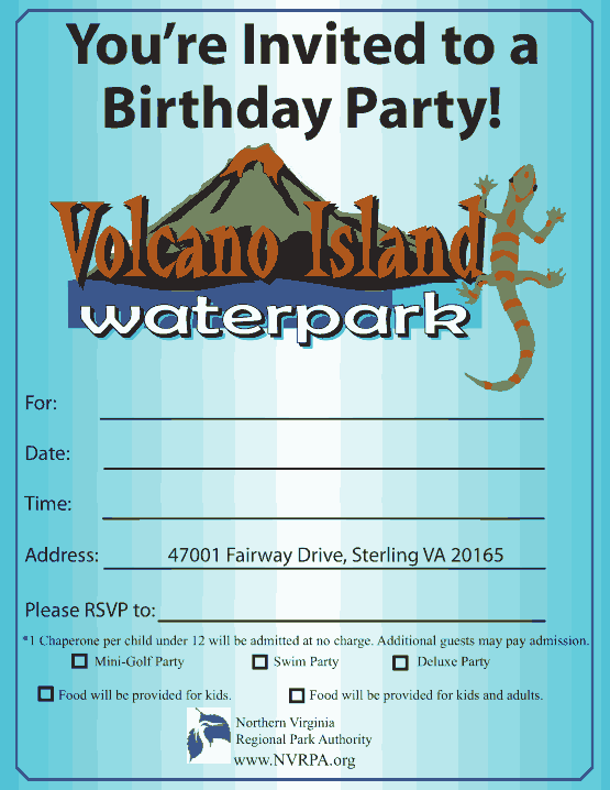 Free Download PDF Books, Island Water Park Birthday Party Invitation Template Word | PDF