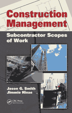 Free Download PDF Books, Construction Management Subcontractor Scopesof Work