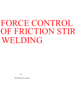 Free Download PDF Books, Force Control Of Friction Stir Welding