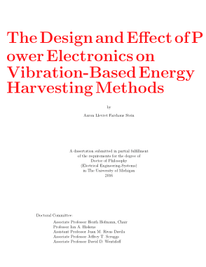 Free Download PDF Books, The Design and Effect of Power Electronics on Vibration Based Energy Harvesting Methods