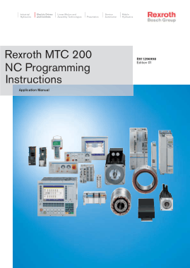 Free Download PDF Books, Rexroth MTC 200 NC Programming Instructions