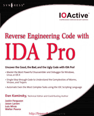 Free Download PDF Books, Reverse Engineering Code with IDA Pro