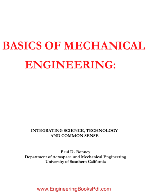 Basics Of Mechanical Engineering Integrating Science Technology And Common Sense Pdf Engineering Book Free Pdf Books