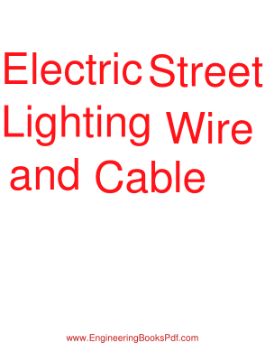 Free Download PDF Books, Electric Street Lighting Wire and Cable