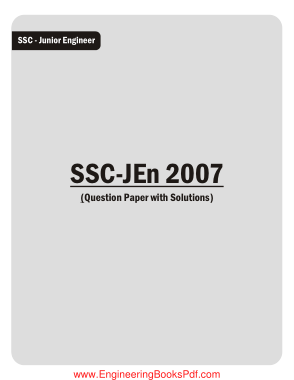 Free Download PDF Books, SSC JE Previous Paper Electrical 2007