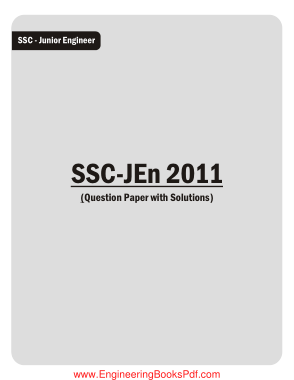 Free Download PDF Books, SSC JE Previous Paper Electrical 2011