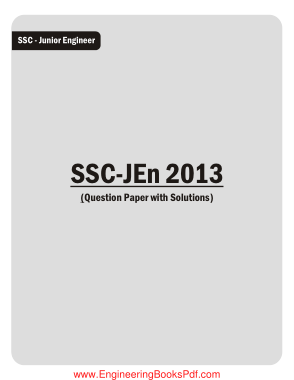 Free Download PDF Books, SSC JE Previous Paper Electrical 2013