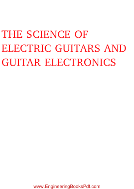 Free Download PDF Books, The Science Of Electric Guitars And Guitar Electronics