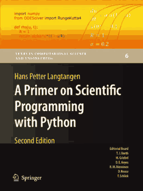 Free Download PDF Books, A Primer On Scientific Programming With Python 2nd Edition