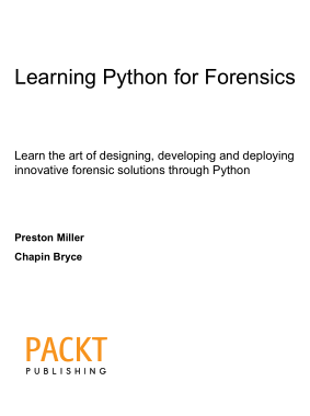 Free Download PDF Books, Learning Python for Forensics