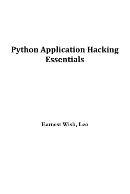 Free Download PDF Books, Python Application Hacking Essentials