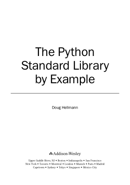 Free Download PDF Books, The Python Standard Library by Example
