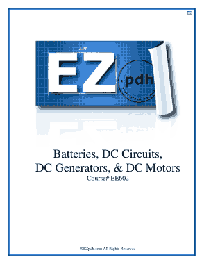 Free Download PDF Books, Batteries DC Circuits DC Generators DC Motors Code No EE602