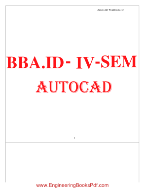 Free Download PDF Books, BBA ID IV SEM AUTOCAD