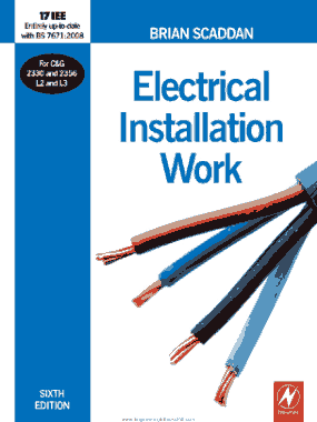 Free Download PDF Books, Electrical Installation Work Sixth Edition