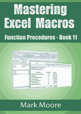 Free Download PDF Books, Mastering Excel Macros – Function Procedures Book 11