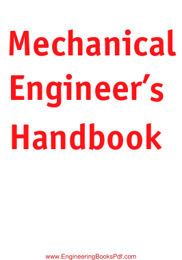 Free Download PDF Books, Mechanical Engineers Handbook