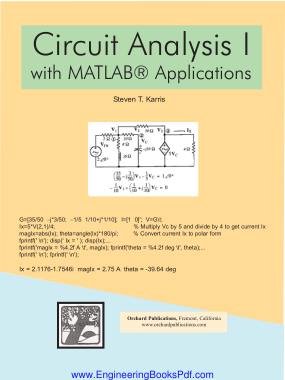 Free Download PDF Books, Telecharger livre Circuit Analysis I with MATLAB Applications