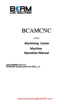 Free Download PDF Books, BCAMCNC Machining Center Operation Manual OSAI System