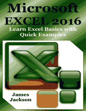 Free Download PDF Books, Microsoft EXCEL 2016 Learn Excel Basics with Quick Examples