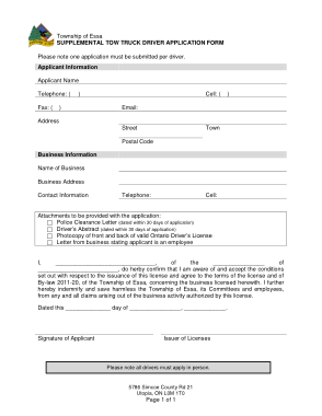 Free Download PDF Books, Two Truck Driver Application Form Template