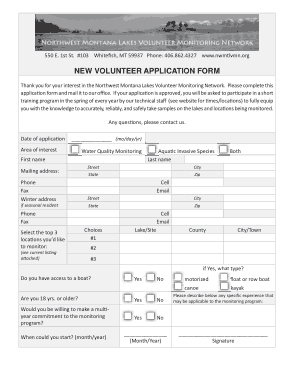 Free Download PDF Books, New Volunteer Application Form Template