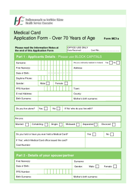 Free Download PDF Books, Medical Card Application Form Template