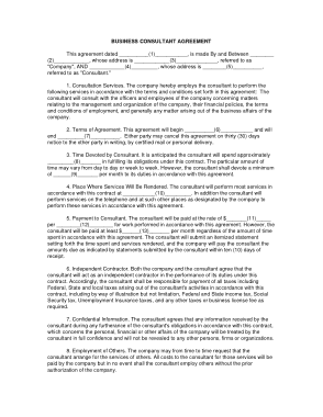 Free Download PDF Books, Business Consultant Agreement Template