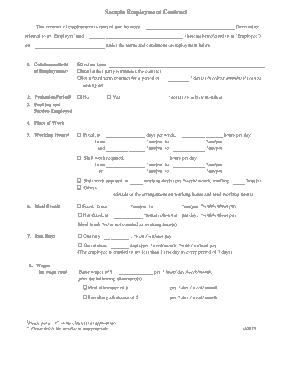 Free Download PDF Books, Employment Contract Agreement Template