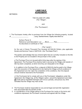 Free Download PDF Books, Land Sale Agreement Template