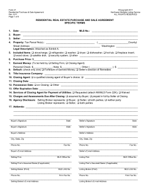 Free Download PDF Books, Residential Real Estate Sales and Purchase Agreement Form Template