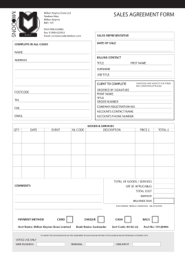 Free Download PDF Books, Sales Agreement Form Example Template