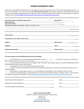 Free Download PDF Books, Sample Standard Vendor Agreement Form Template