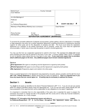 Free Download PDF Books, Separation Marriage Agreement Form Template