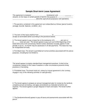 Free Download PDF Books, Short Term Rental Agreement Form Template