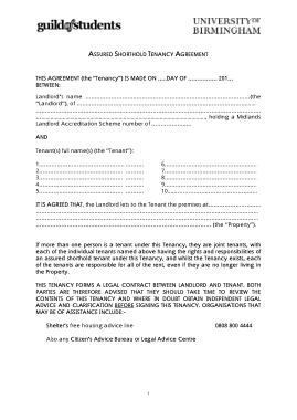 Free Download PDF Books, Shorthold Tenancy Agreement Form Template